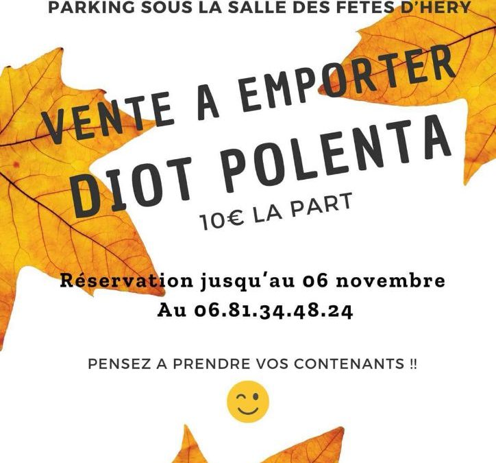 Vente à emporter Diot Polenta à Héry